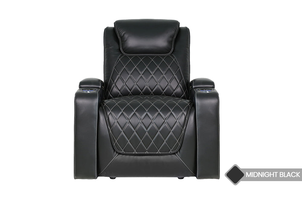 Valencia Oslo Home Cinema Seating, Row of 5, Black