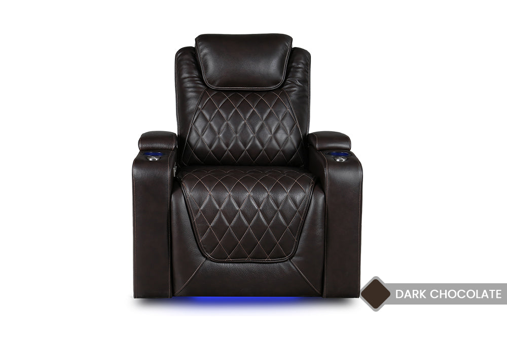 Valencia Oslo Home Cinema Seating, Row of 5, Black