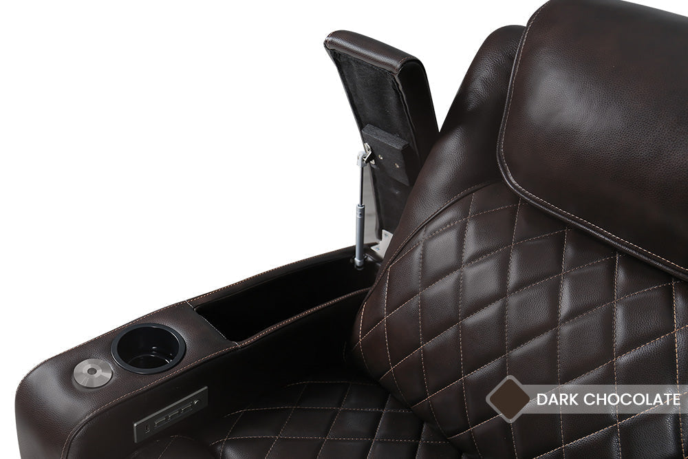 Valencia Oslo Home Cinema Seating, Row of 5, Black
