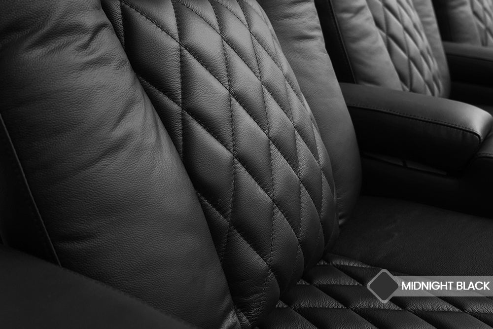 Valencia Tuscany Home Cinema Seating Row of 3 Black