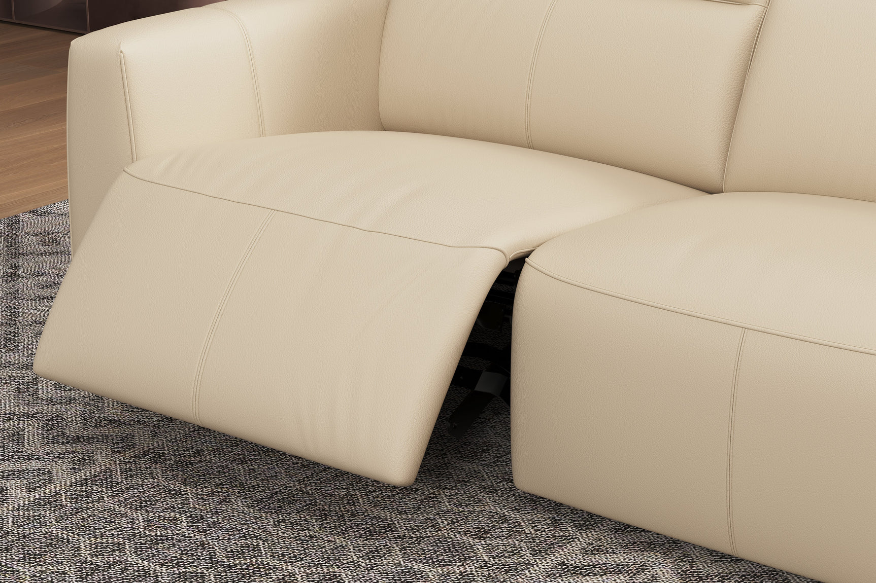 Carmen Leather Dual Recliner Corner Sectional with Console