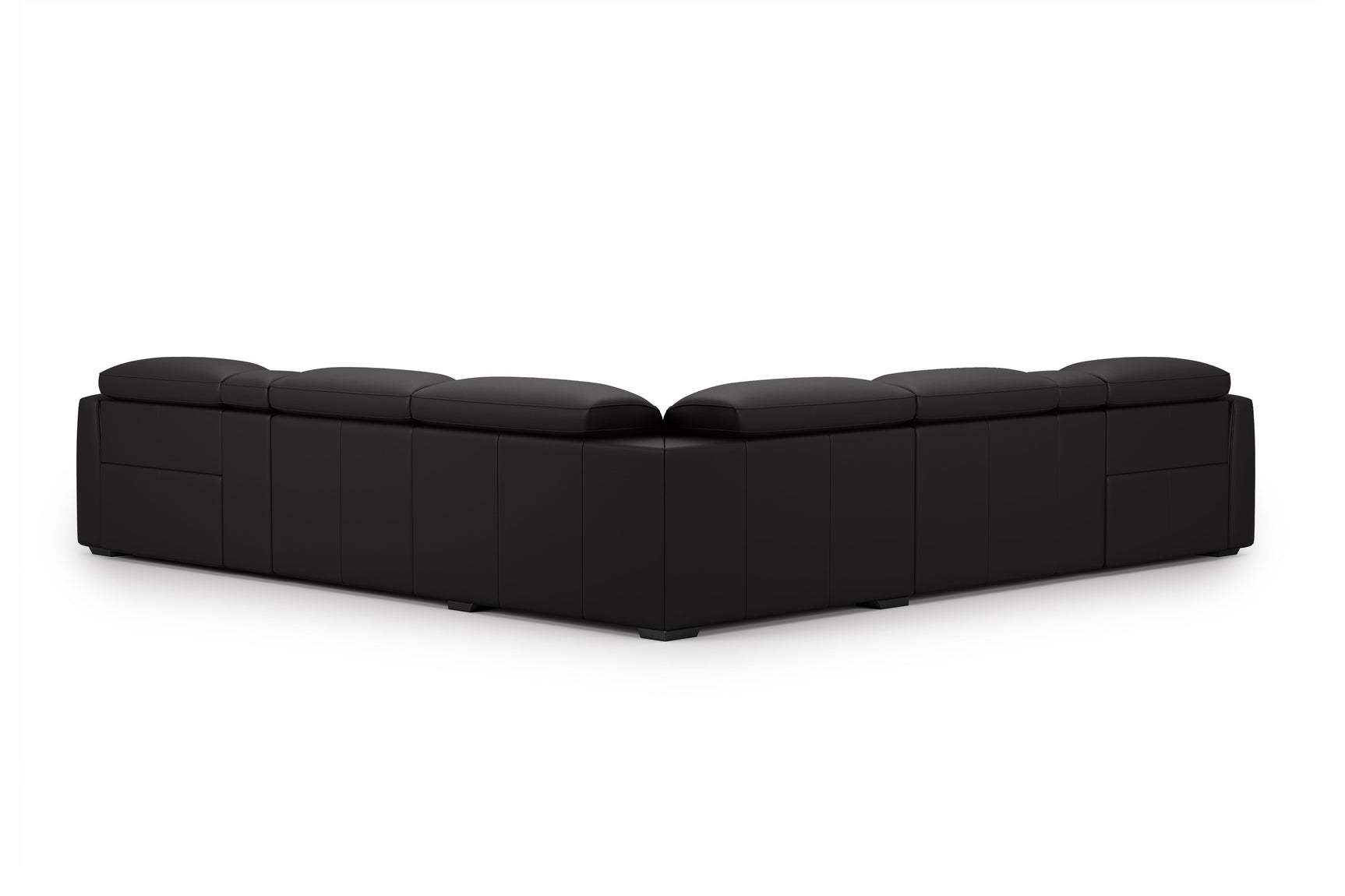 Carmen Leather Dual Recliner Corner Sectional with Console