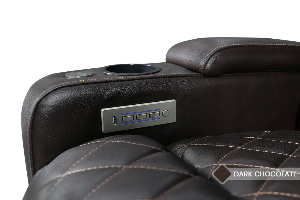 Valencia Oslo Home Cinema Seating, Row of 5, Black