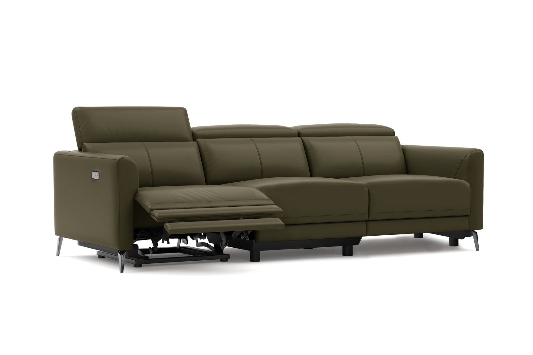 Andria Leather Reclining Sofa