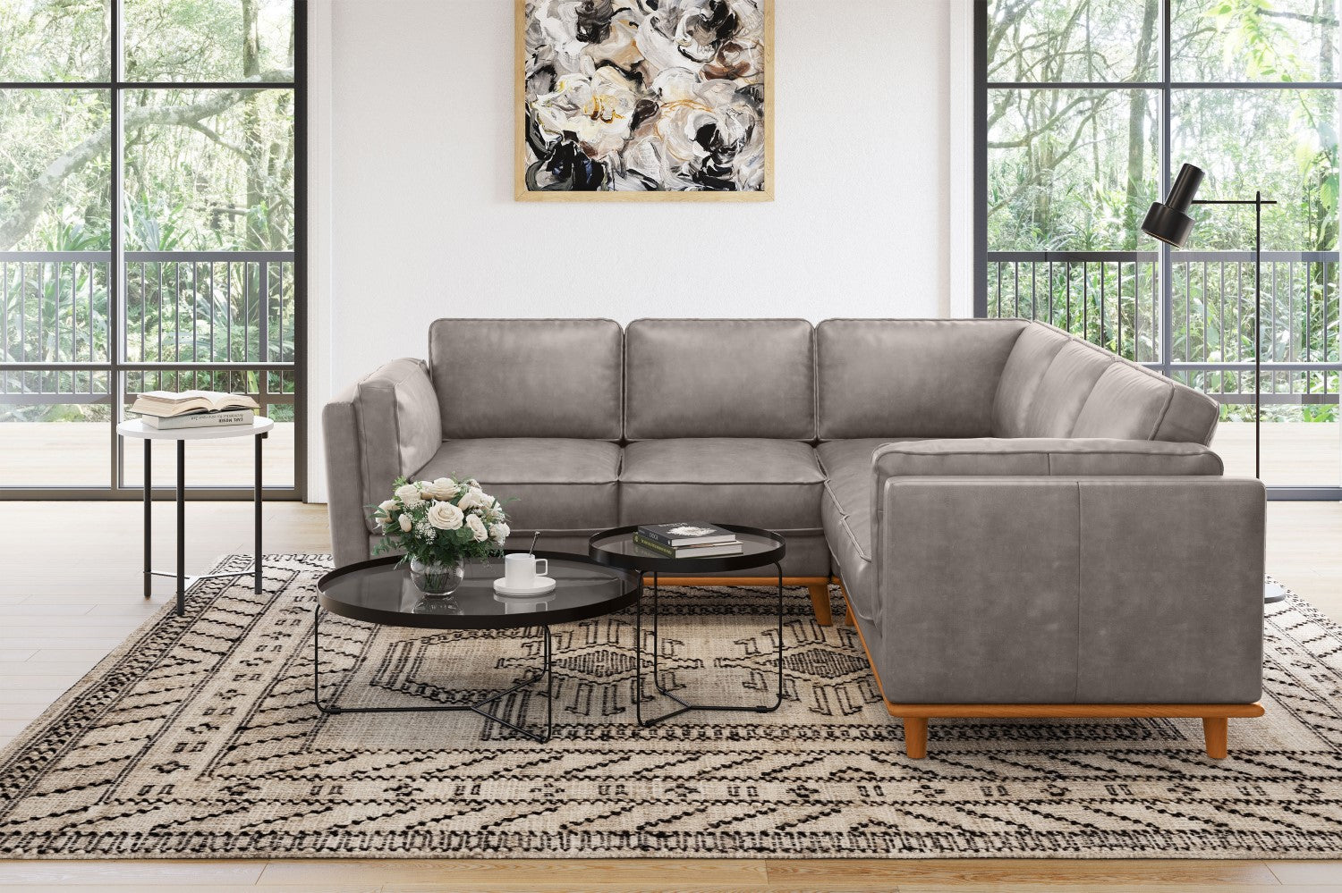 Artisan Leather Corner Sectional Sofa