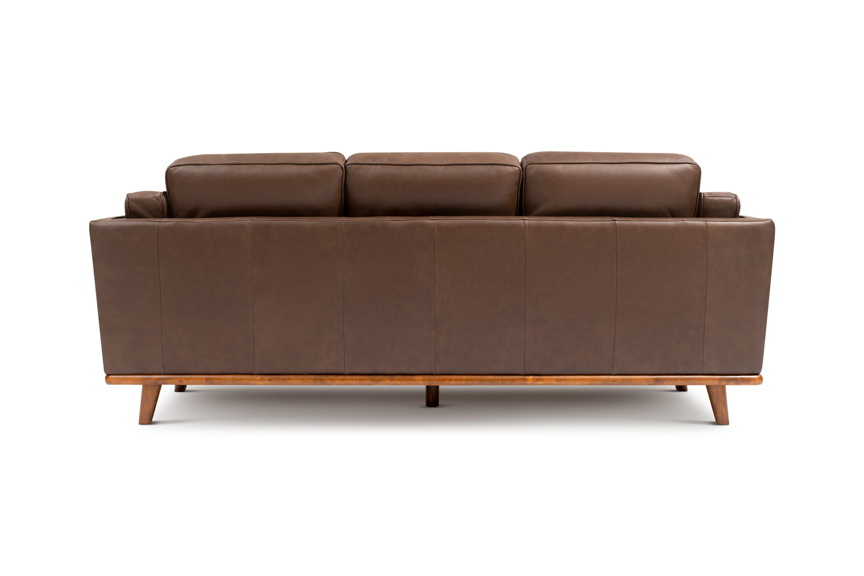 Valencia Artisan Wide Three Seats Leather Sofa, Dark Chocolate Color