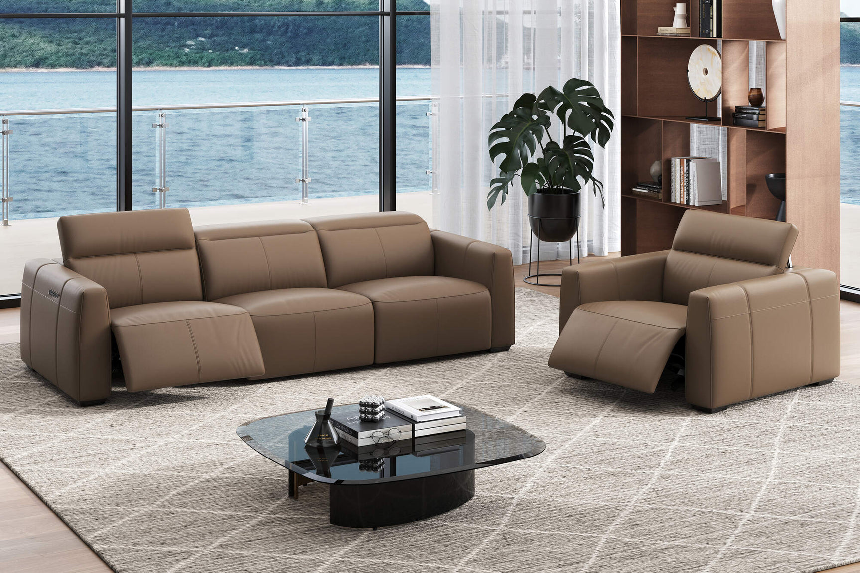 Carmen Leather Recliner Accent Chair