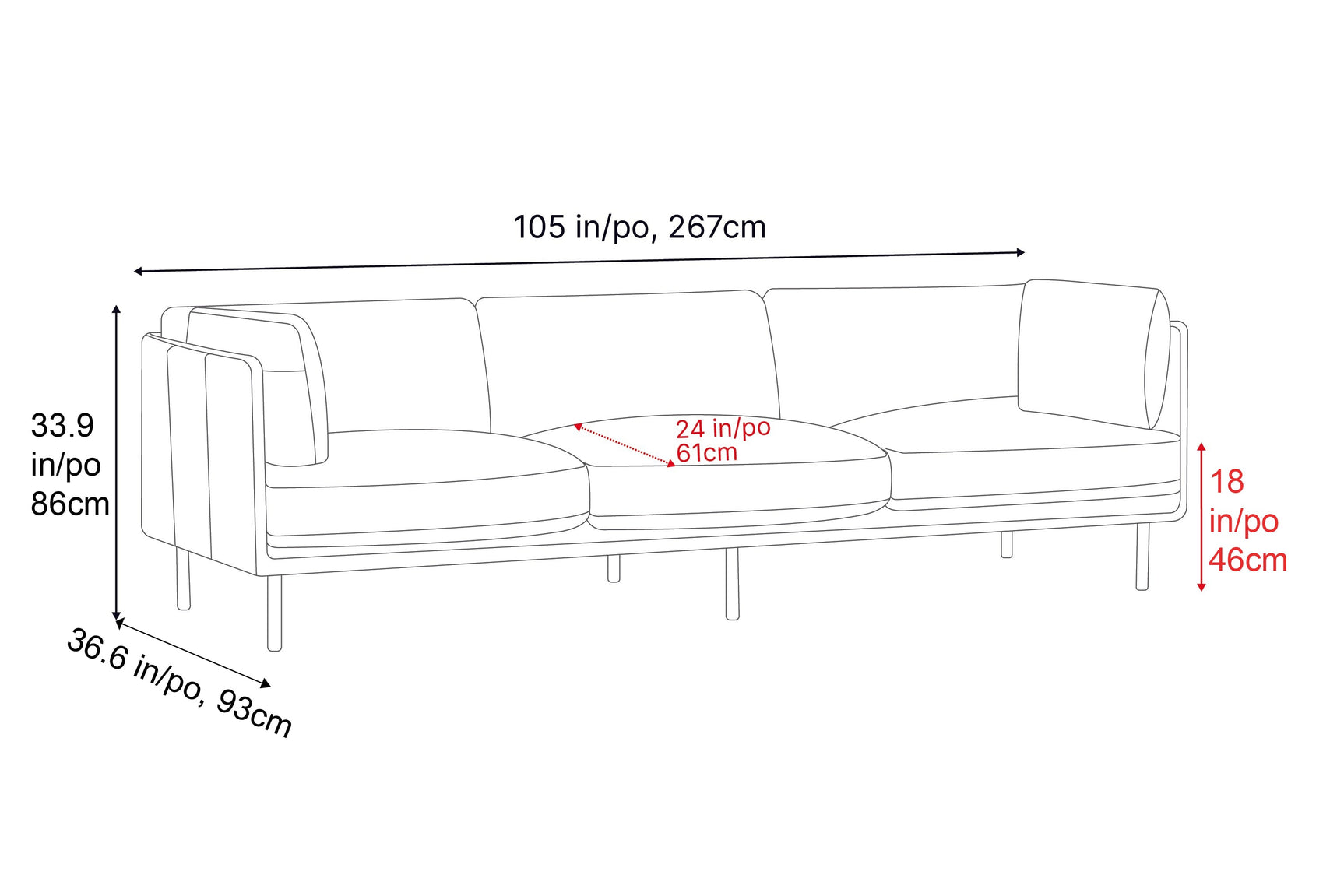 Chloe Leather Sofa