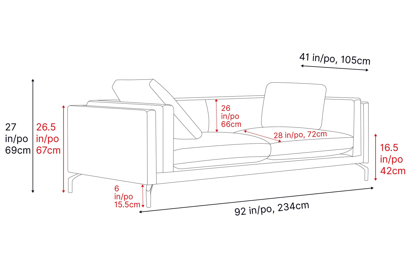 Zadar Leather Sofa