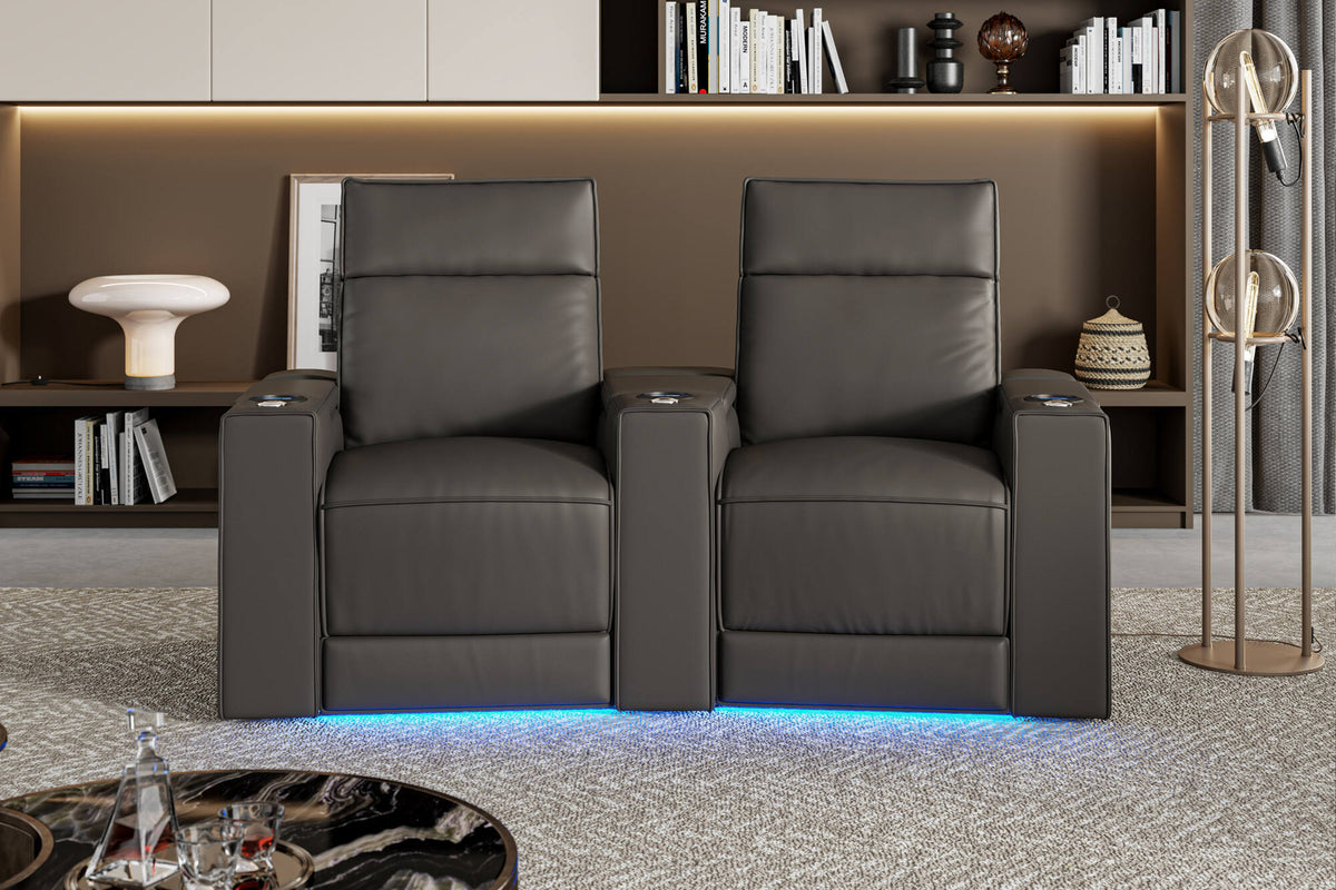 Eloise Leather Curved Theater Seating