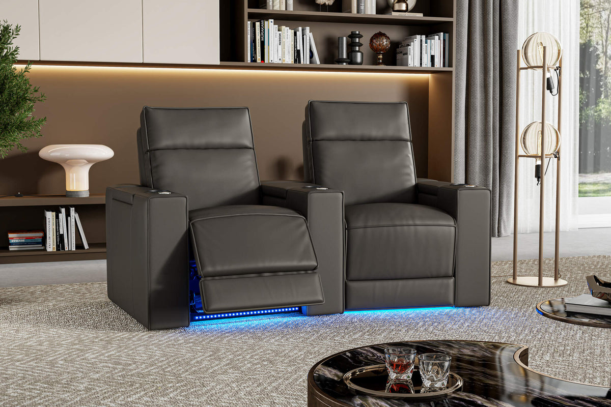 Eloise Leather Curved Theater Seating