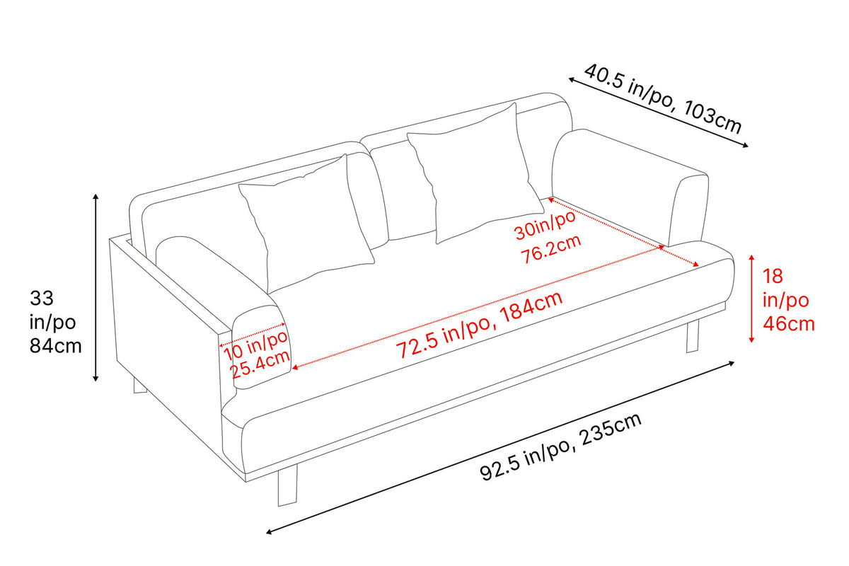 Emilia Fabric Sofa