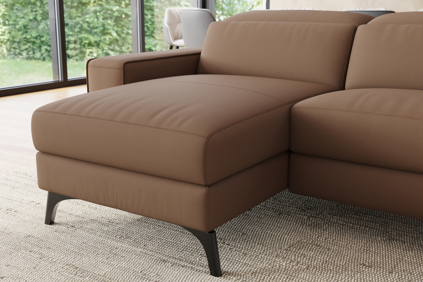 Esther Leather Corner Recliner Sectional Sofa