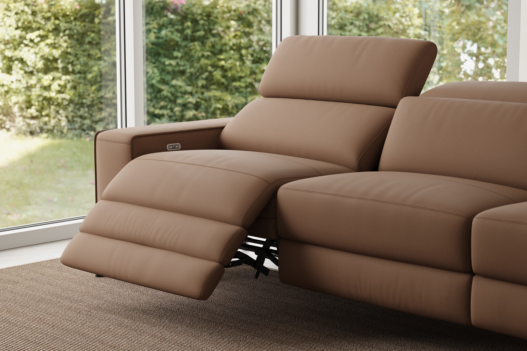 Esther Leather Corner Recliner Sectional Sofa