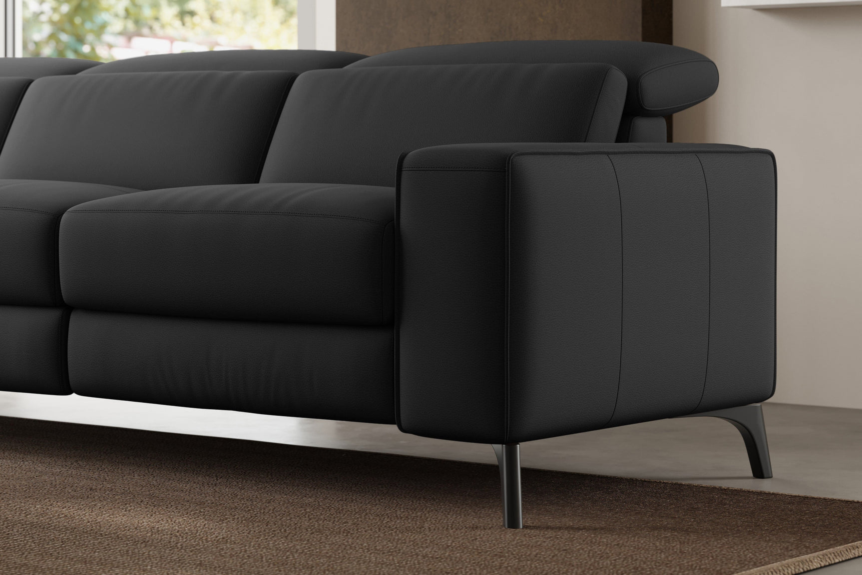 Esther Leather Recliner Sectional Sofa