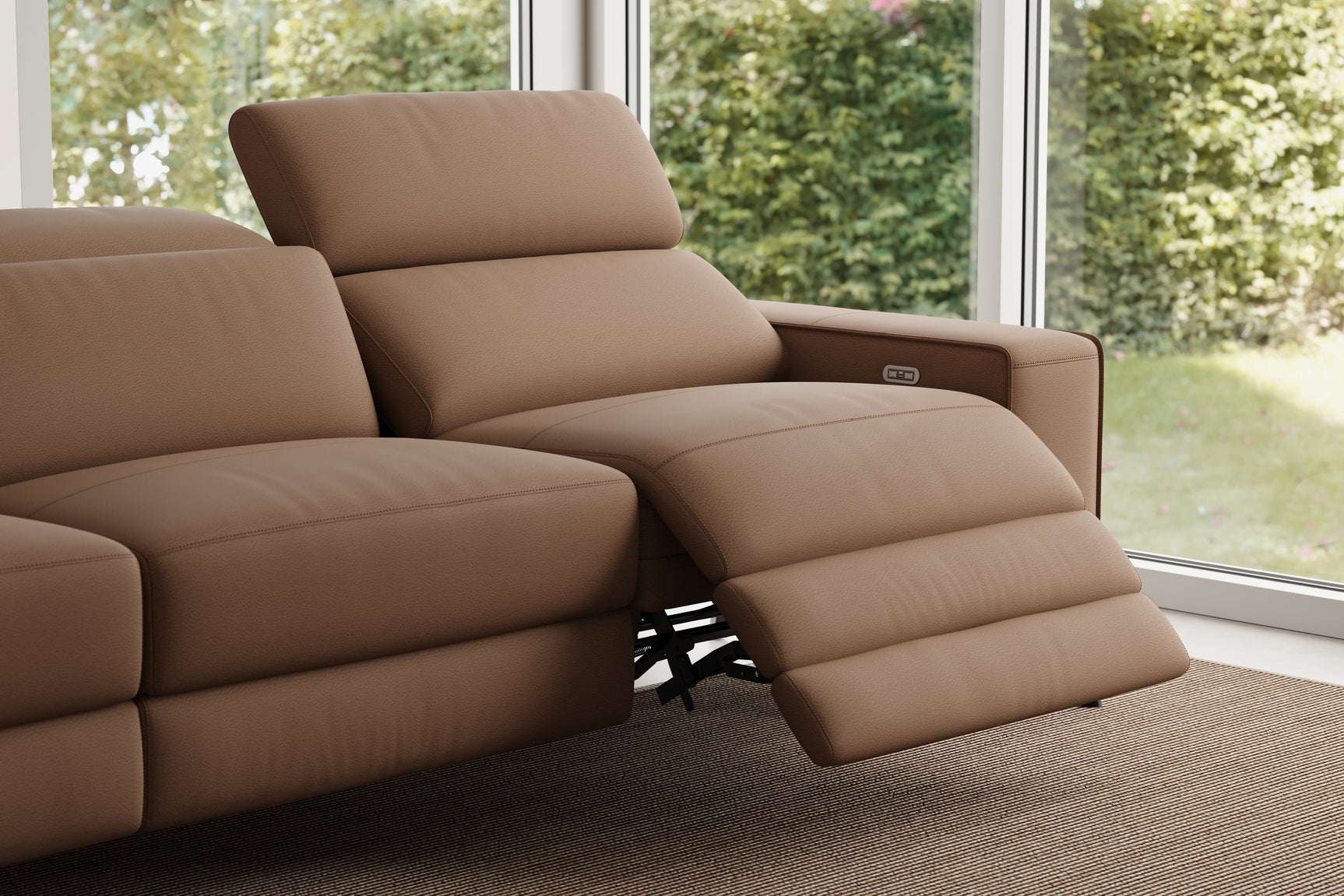 Esther Leather Recliner Sectional Sofa