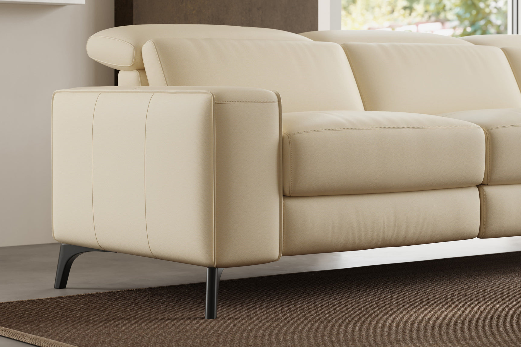 Esther Leather Recliner Sectional Sofa