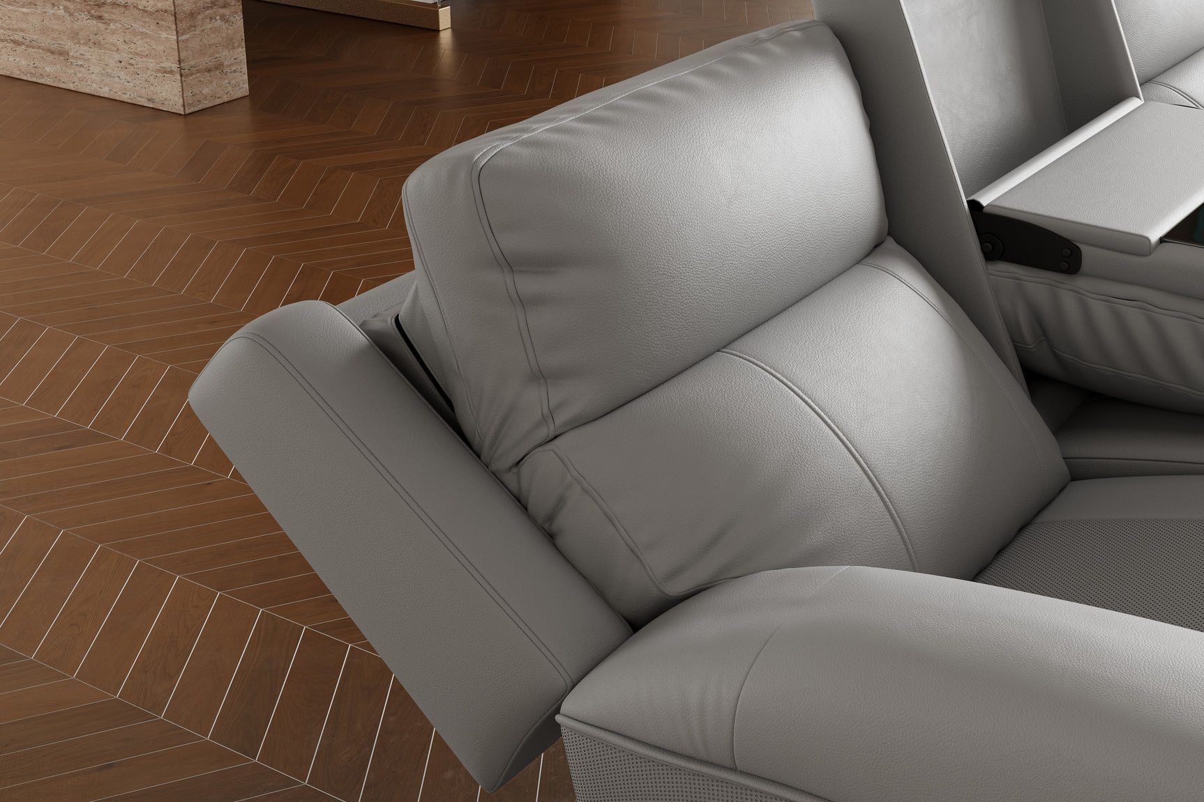 Harbour Immersive Audio Leather Dual Recliner Sofa with Heat & Massage & Ventilation