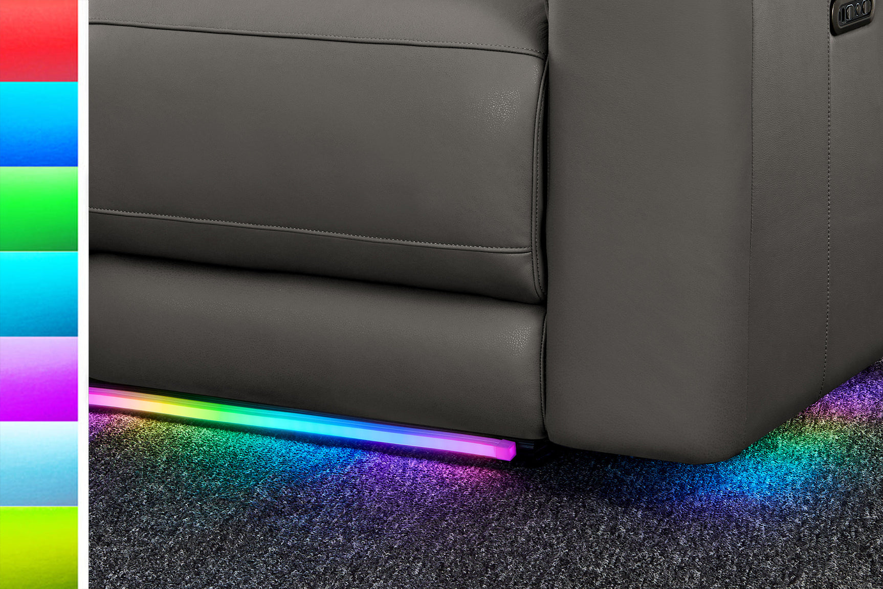 Harbour Immersive Audio Leather Dual Recliner Sofa with Heat & Massage & Ventilation