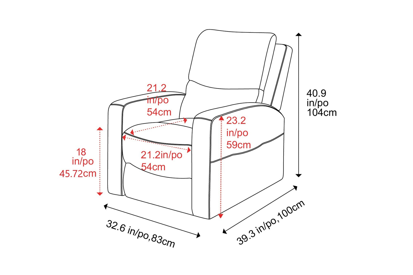 Hector Leather Power Lift Recliner Chair with Heat & Massage