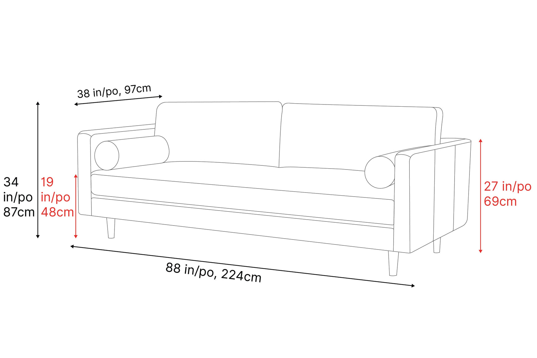 Isabella Leather Sofa