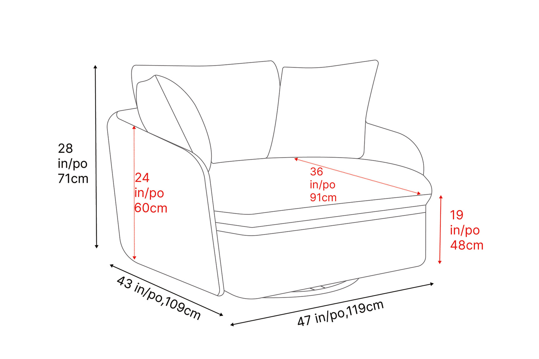 Giorgia Fabric Accent Chair