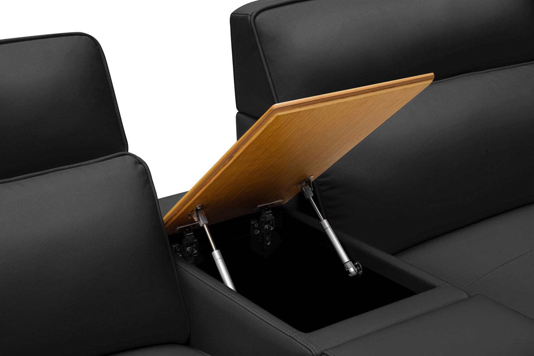 Lesley Leather Dual Recliner Sofa with Console