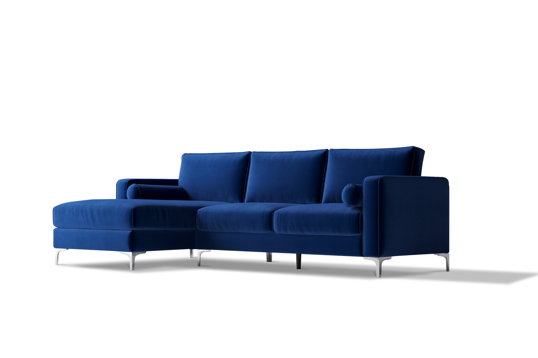 Luna Velour Sectional Sofa