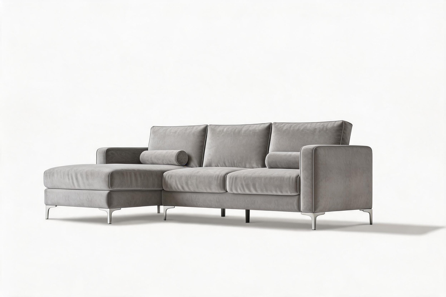Luna Velour Sectional Sofa