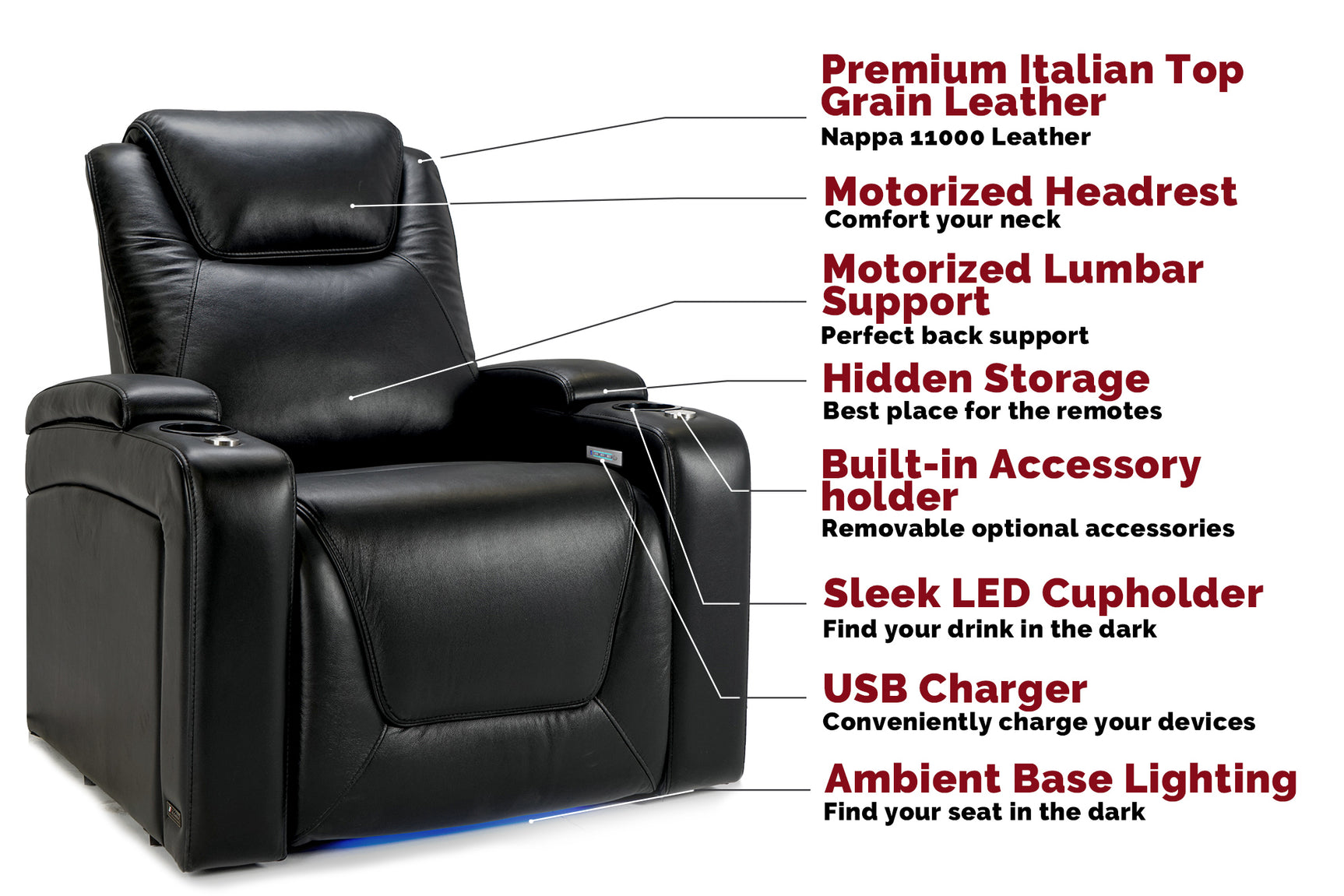Valencia Oslo Modern Home Cinema Seating
