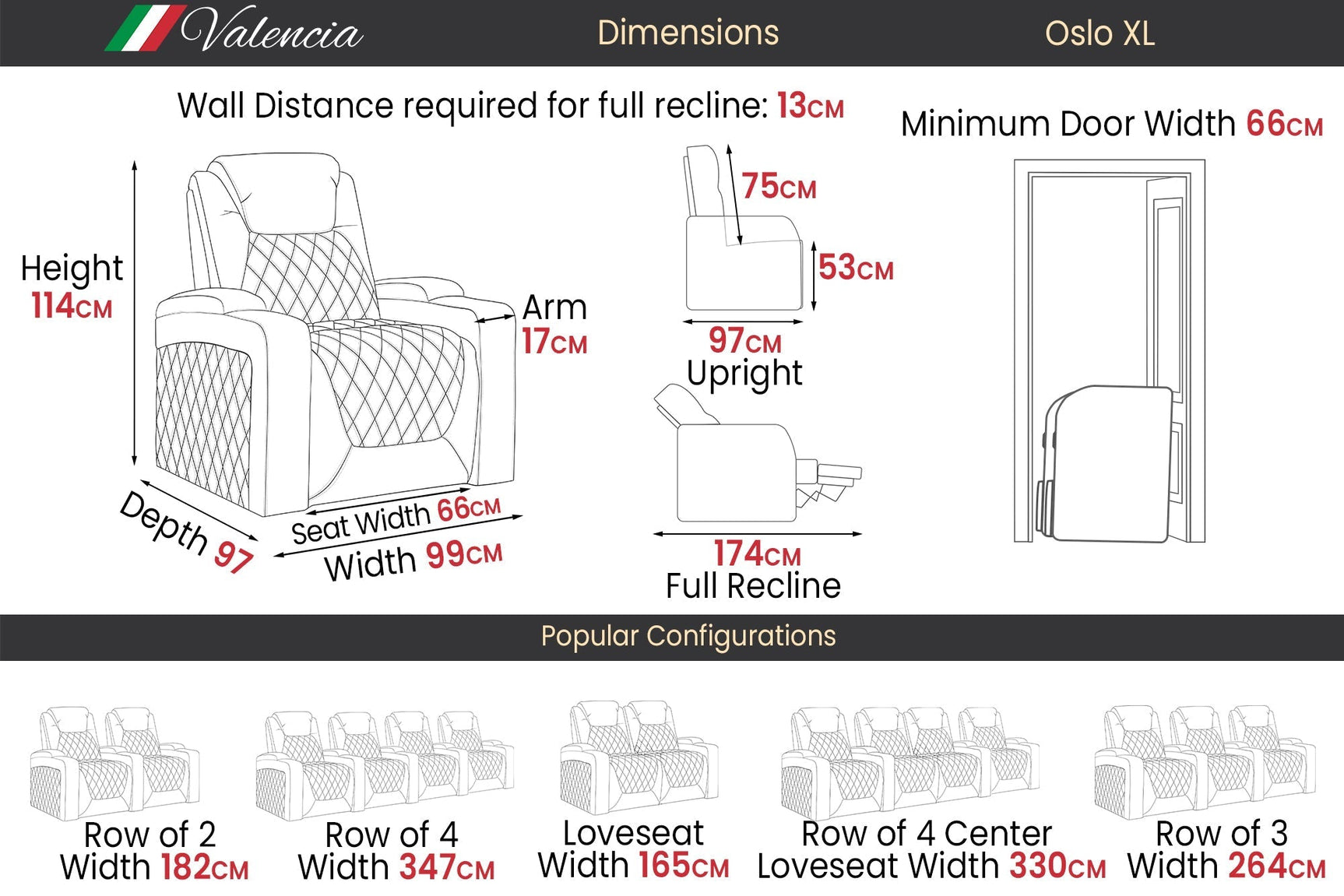 Valencia Oslo XL Home Cinema Seating