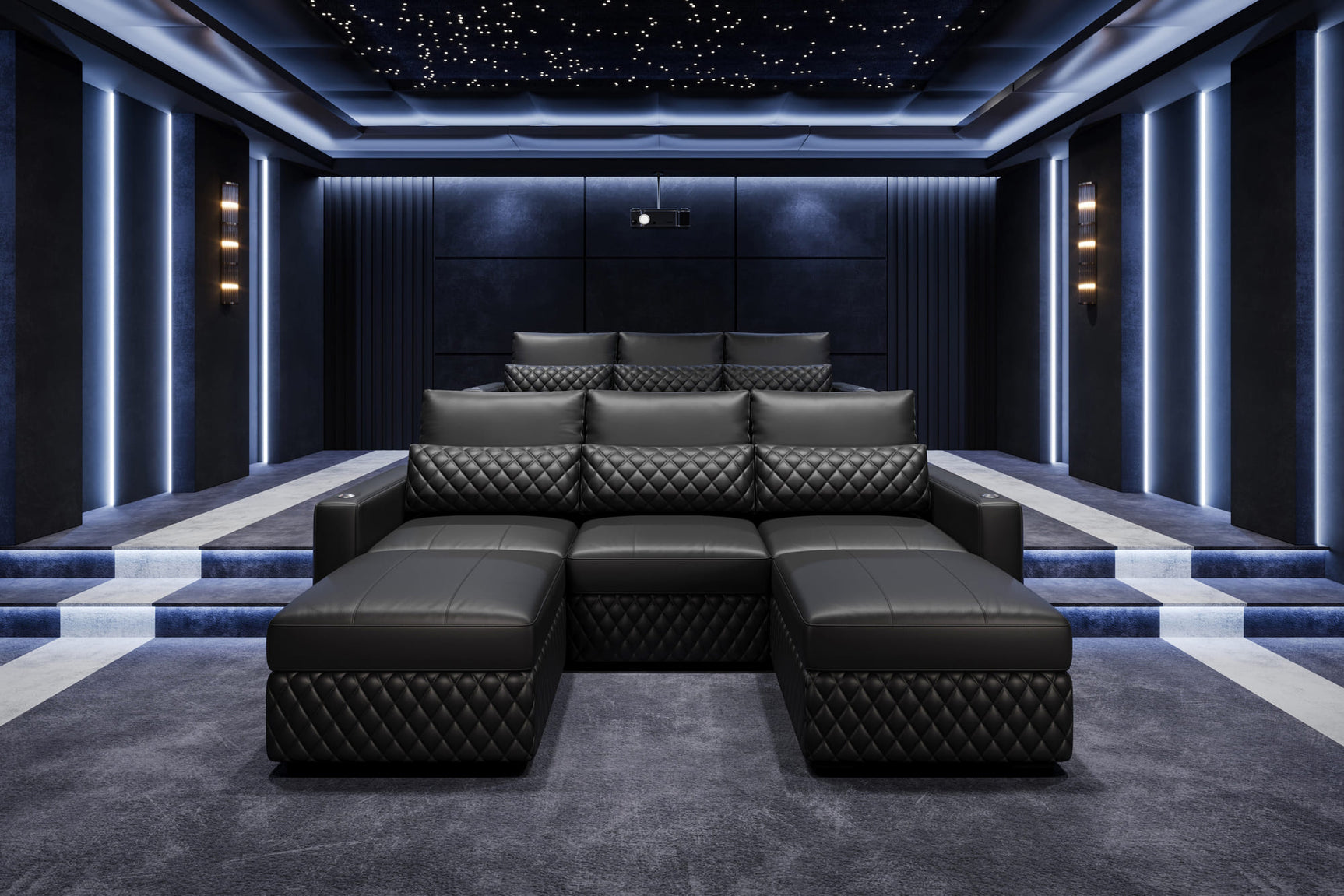 Pisa Leather Lounge Sectional