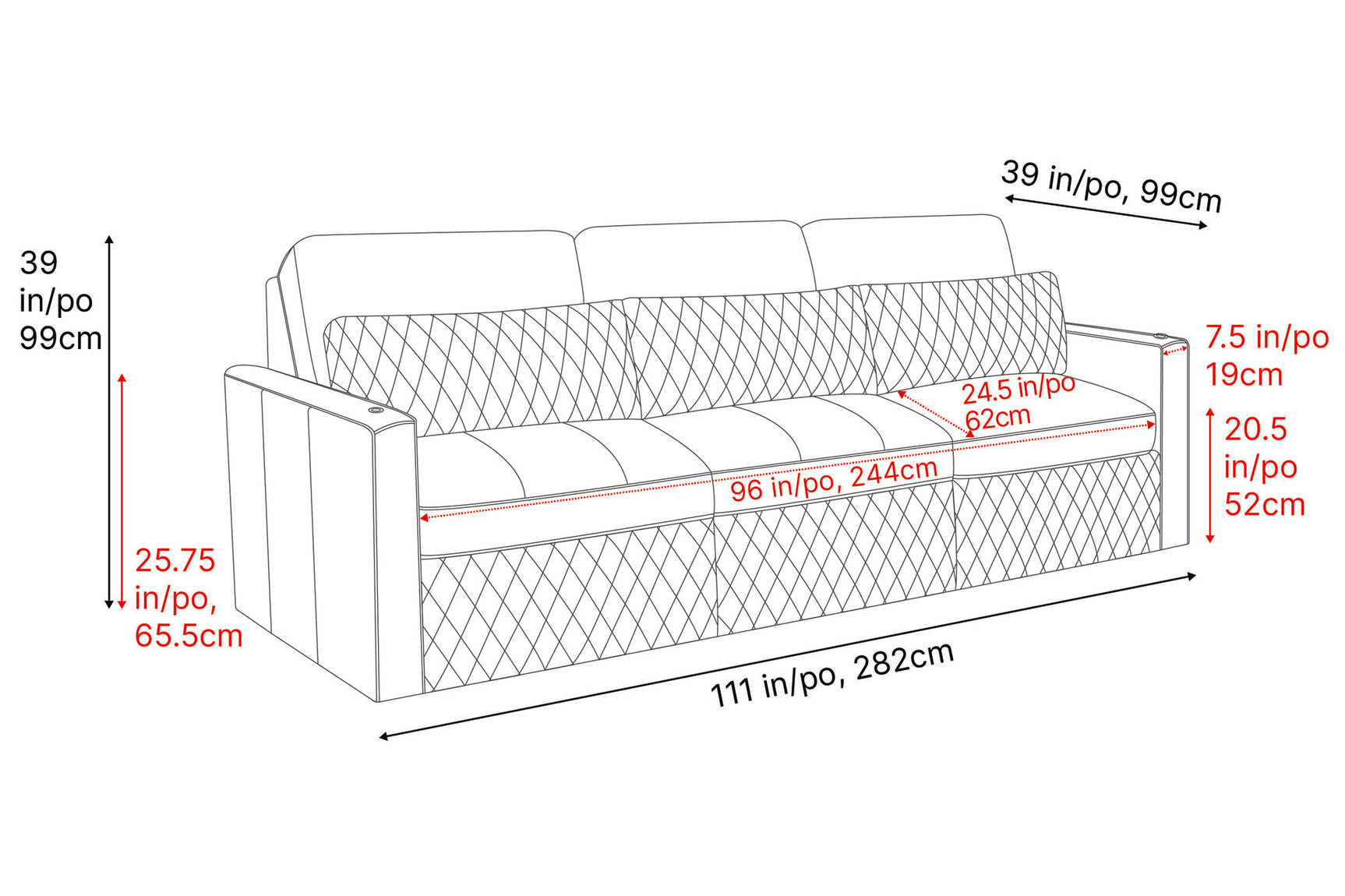 Pisa Leather Lounge Sectional