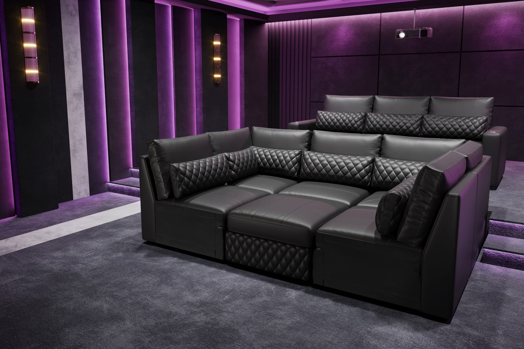 Pisa Leather Lounge Sectional