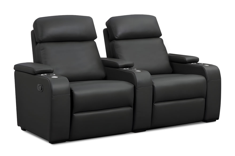 Valencia Bellagio Home Cinema Seating Manual Recliner, Black