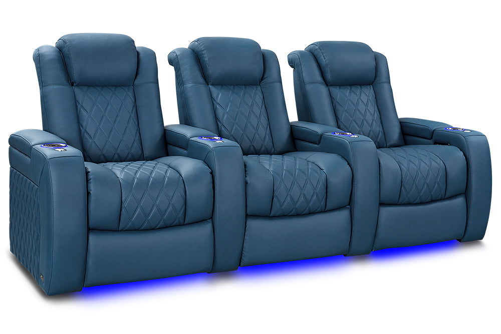 Valencia Tuscany Ultimate Luxury Edition Row of 3 Steel Blue