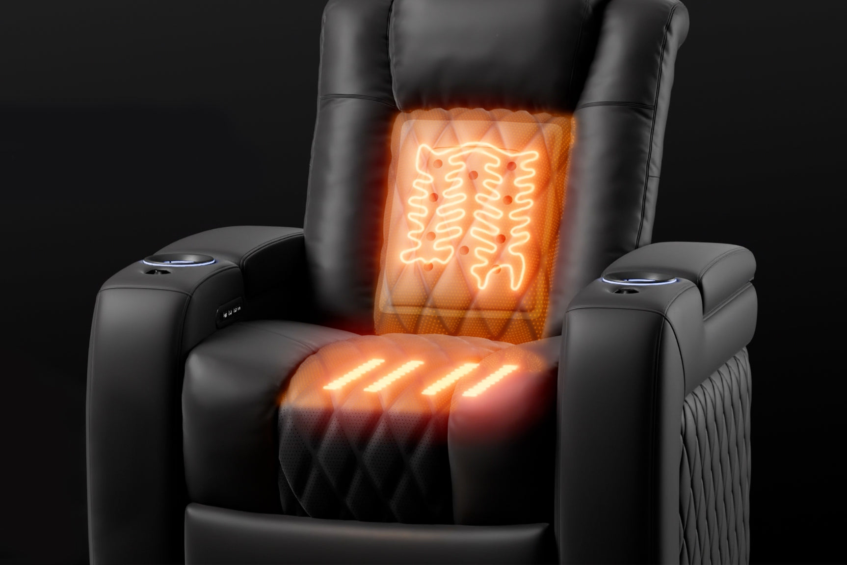 Valencia Tuscany Ultimate Luxury Heat & Ventilation Leather Home Theater Seating