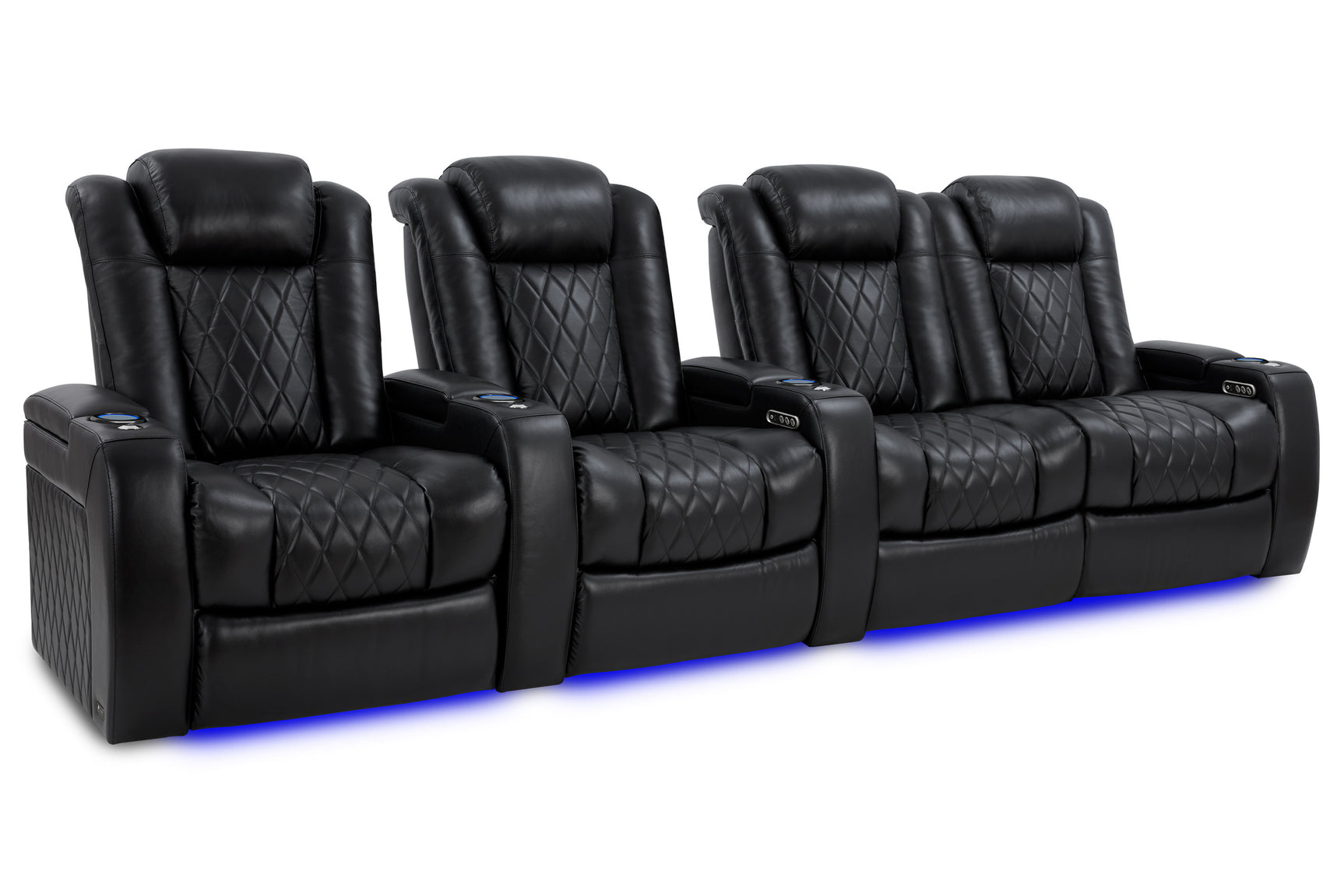 Valencia Tuscany XL Row of 4 Loveseat Right Midnight Black