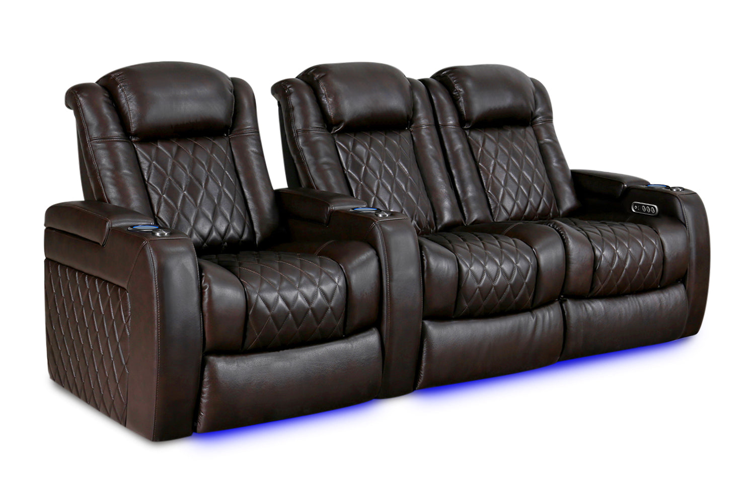 Valencia Tuscany XL Row of 3 Loveseat Right Dark Chocolate