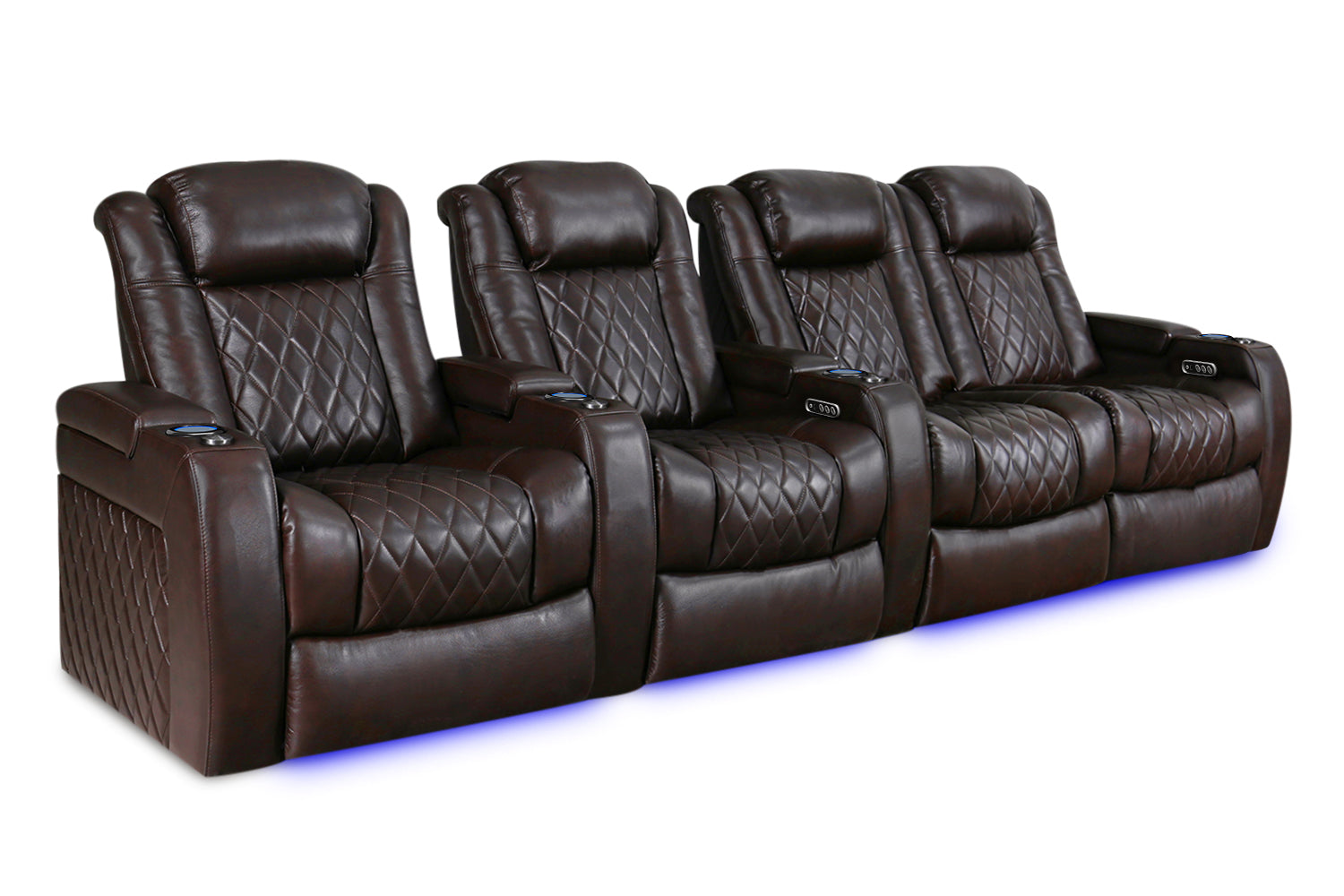 Valencia Tuscany XL Row of 4 Loveseat Right Center Dark Chocolate