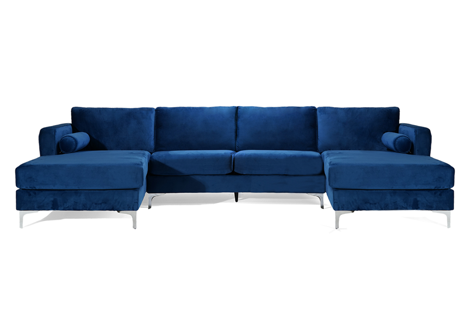 Helio Velour Fabric Sectional Sofa