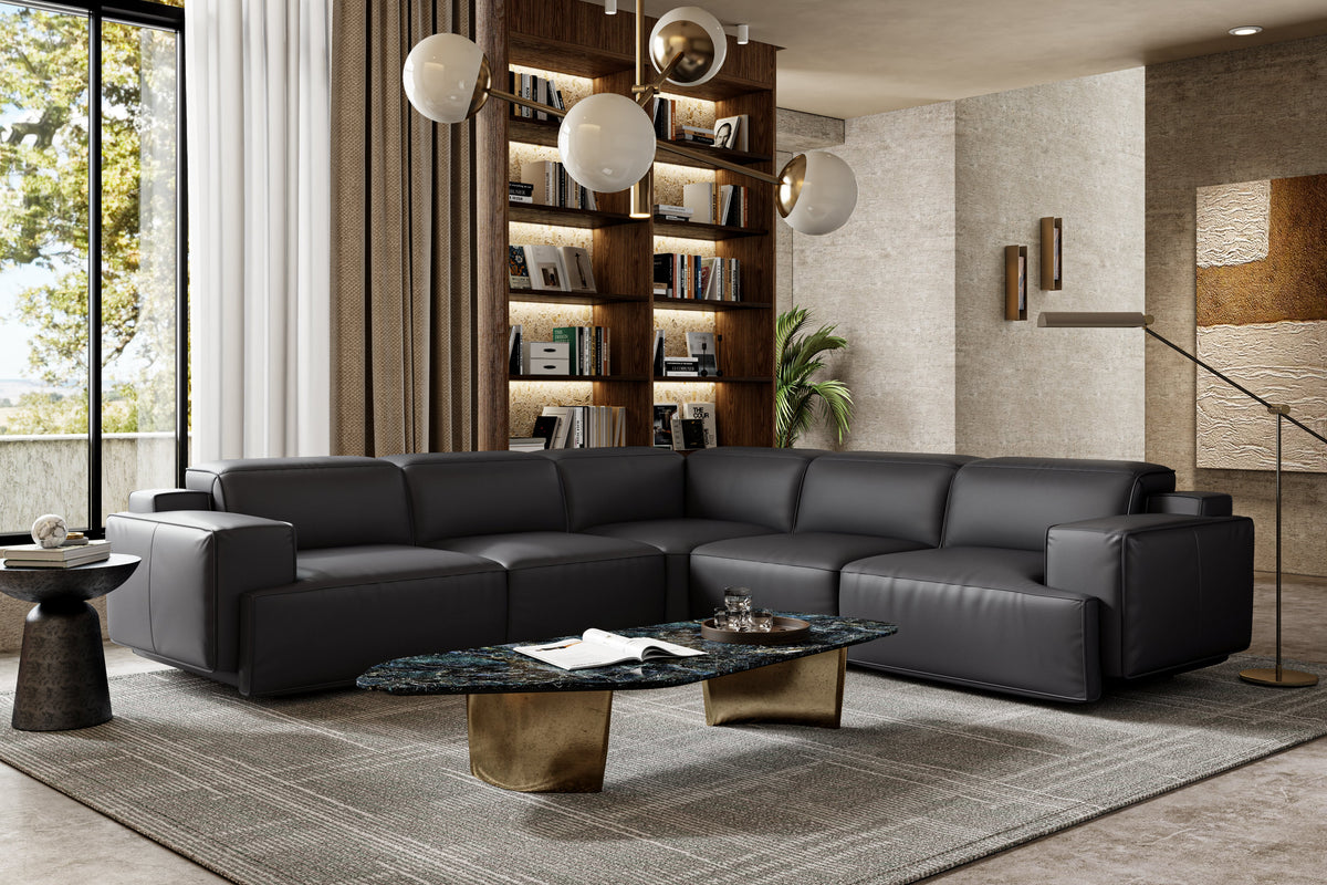 Leather l sofa sales