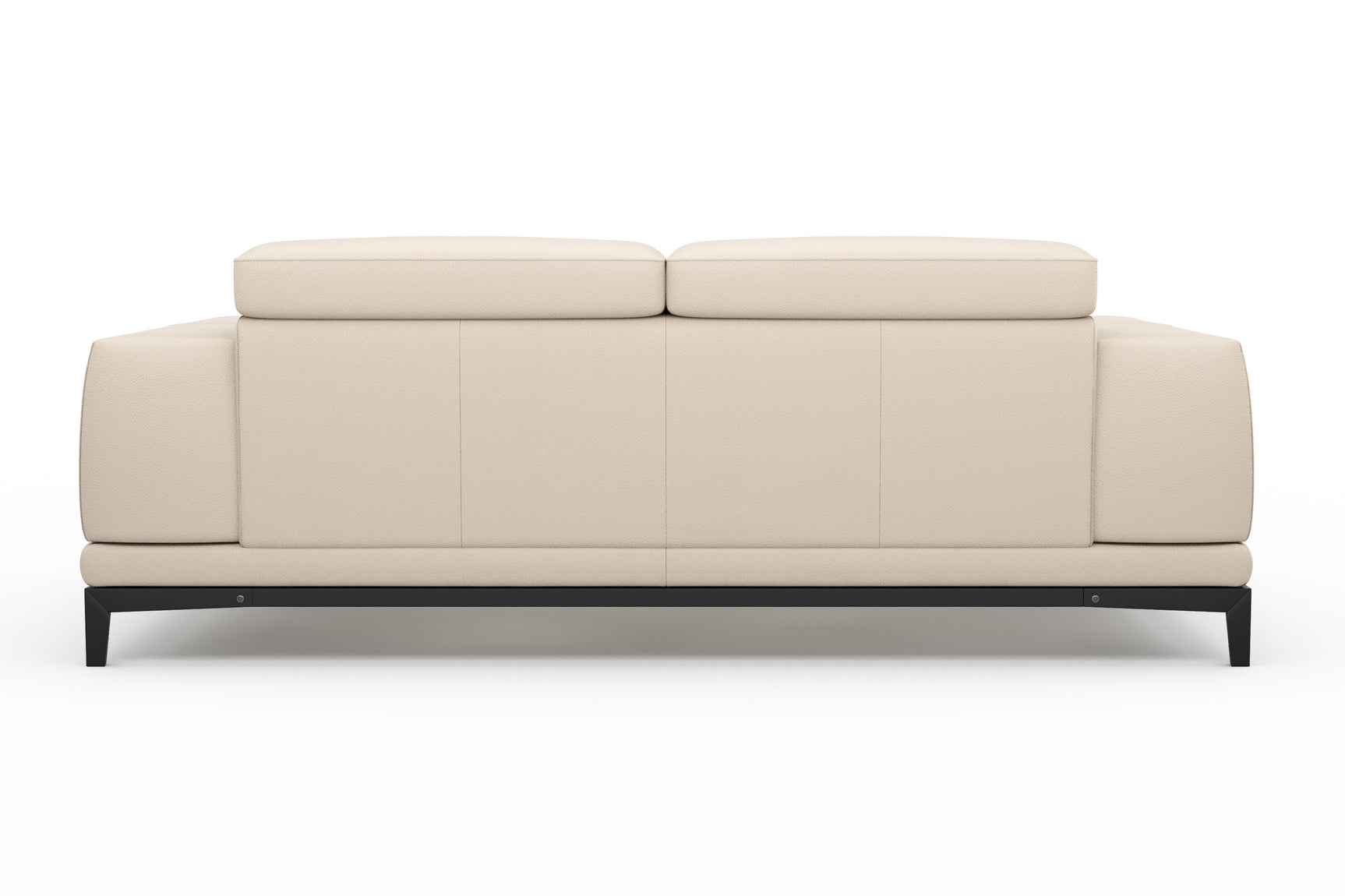 Valencia Valletta Top Grain Leather Loveseat Sofa, Rose Beige