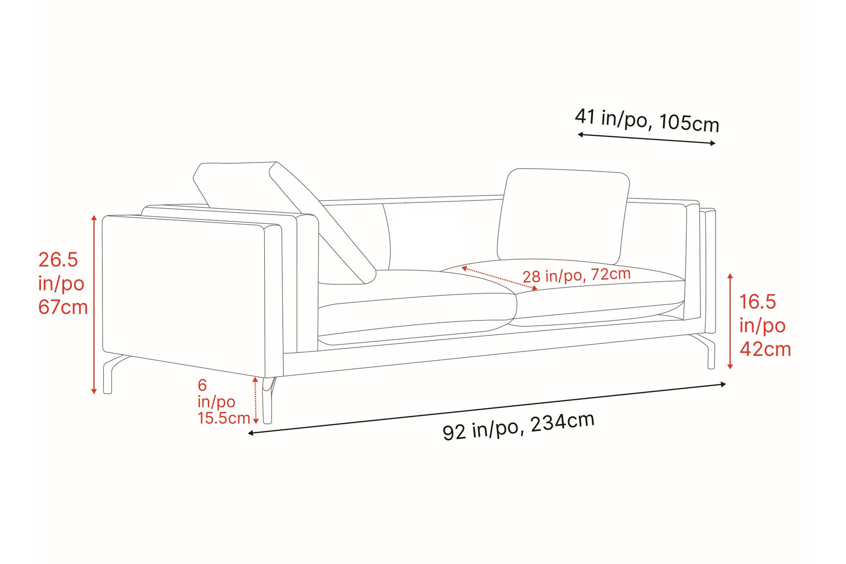 Zadar Leather Sofa
