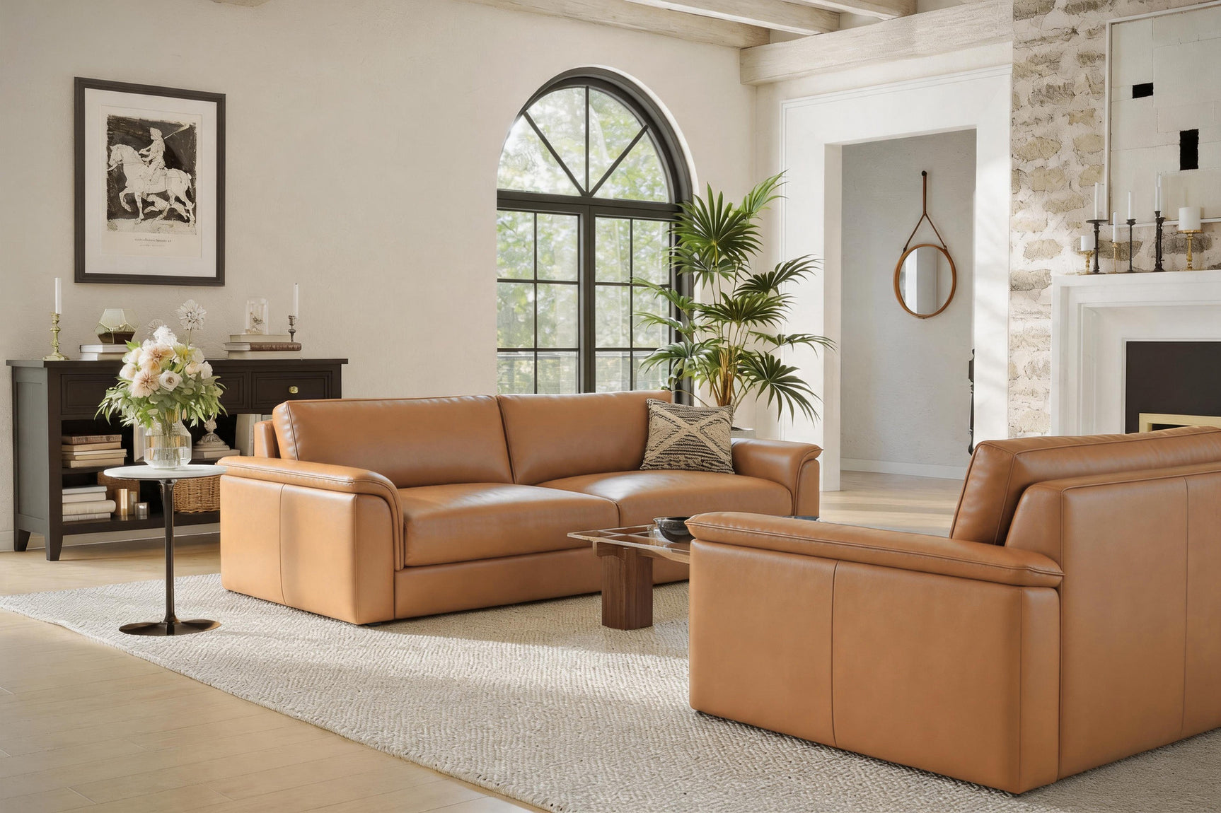 Zaira Leather Sofa