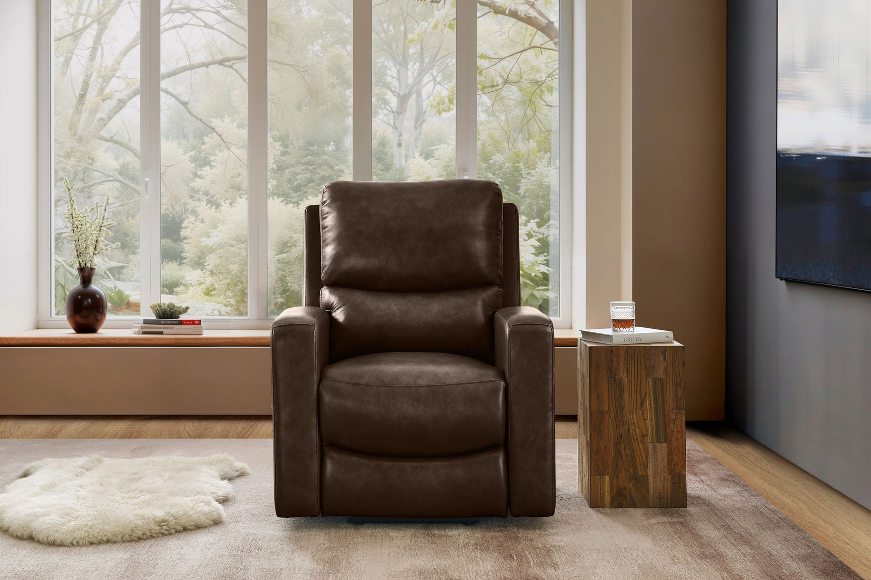 Hector Leather Power Lift Recliner Chair with Heat & Massage