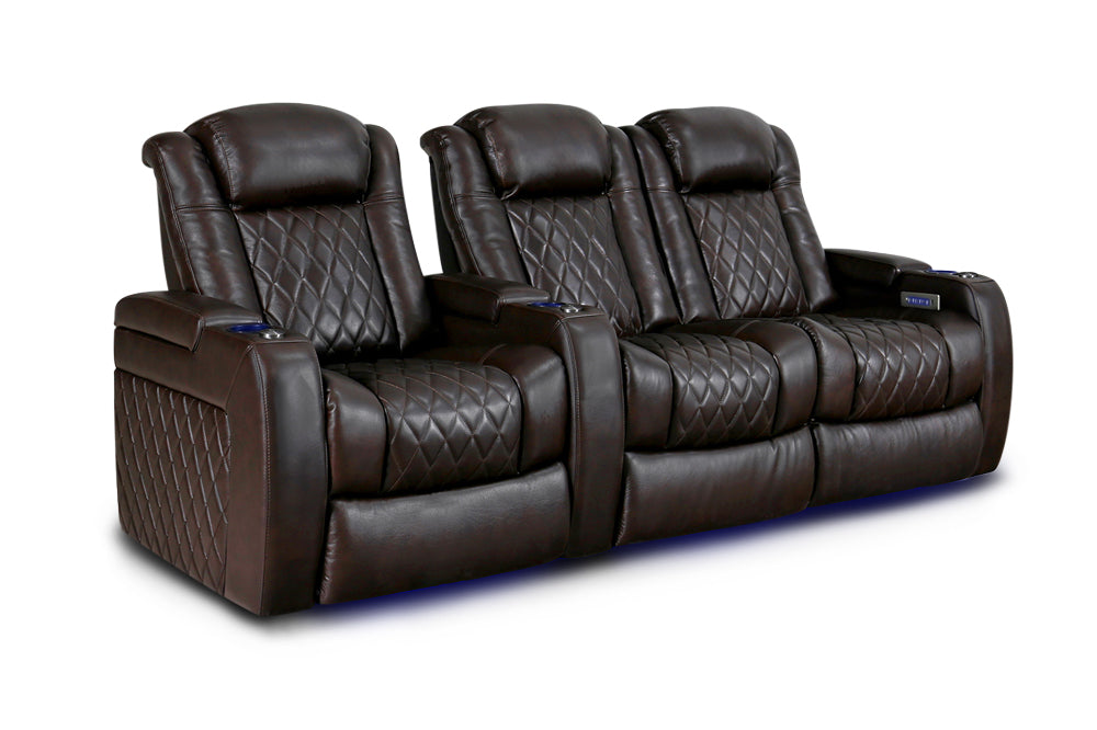 Valencia Tuscany XL Row of 3 Loveseat Right Dark Chocolate