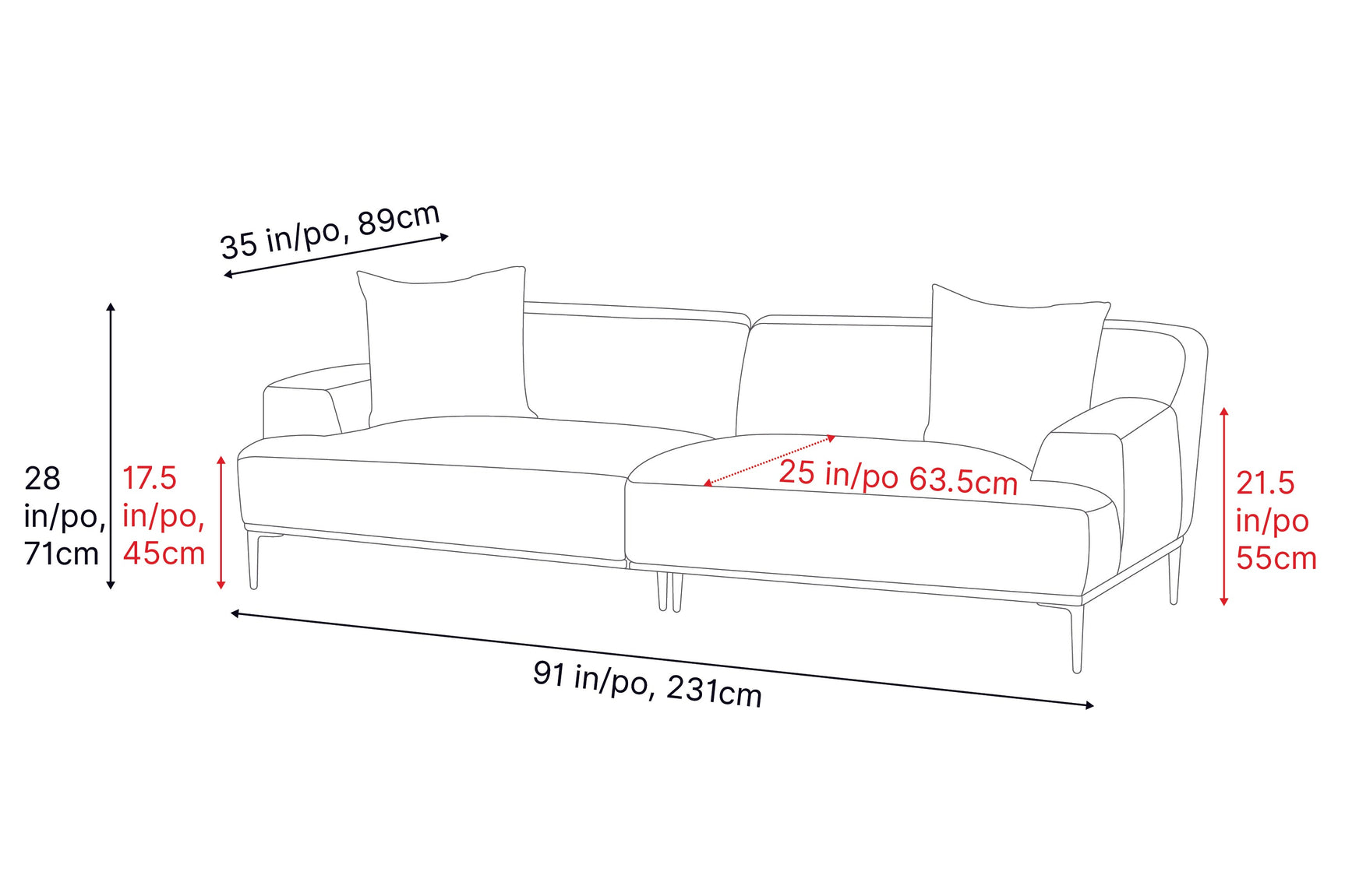 Kotor Fabric Sofa