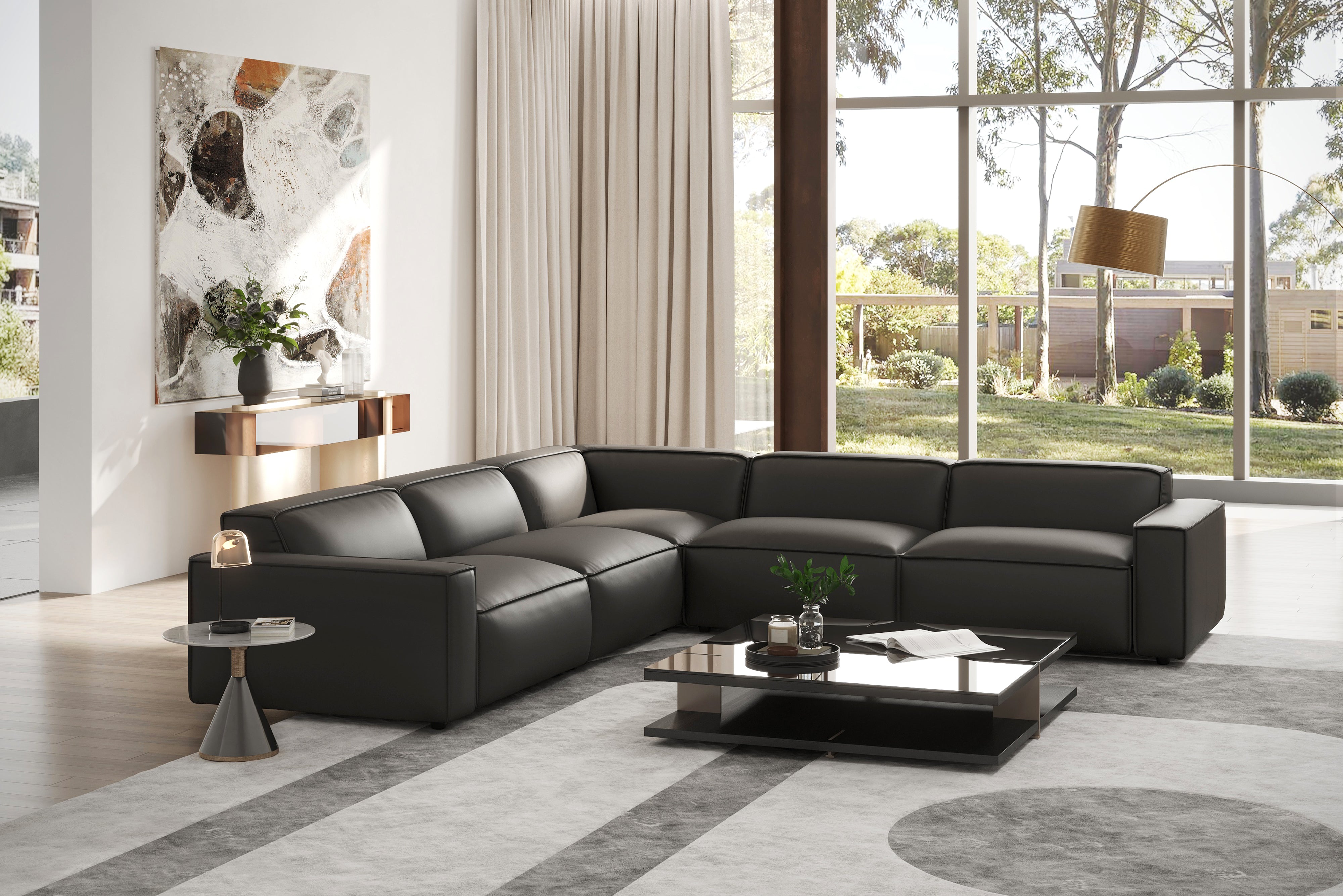 L shaped sofa with deals chaise lounge