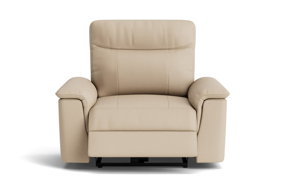 Valencia Heidi Top Grain Leather Recliner Seat Sofa, Cream